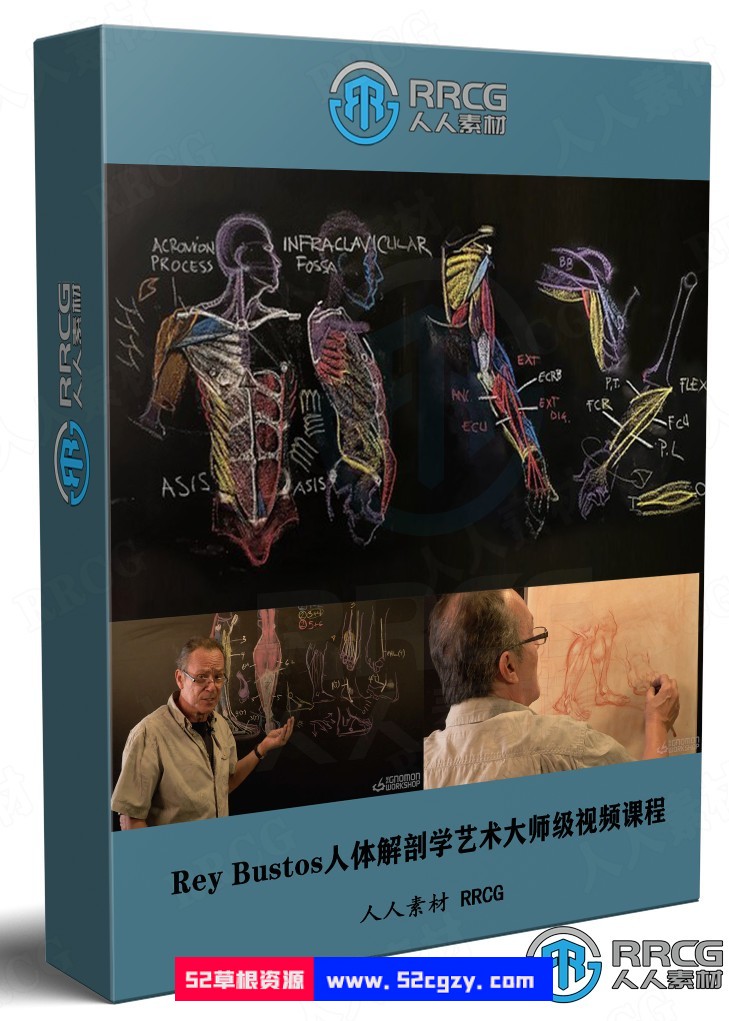 Rey Bustos人体解剖学艺术大师级视频课程三部曲合集 CG 第1张