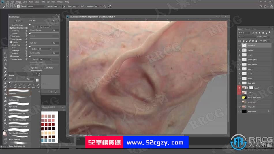 ZBrush半透明生物皮肤雕刻制作大师级视频教程 ZBrush 第9张