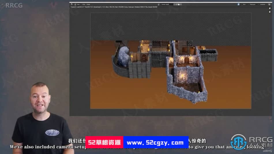 【中文字幕】Blender和UE5暗黑地牢风格模块化RPG游戏制作视频教程 3D 第7张