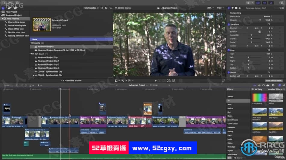 【中文字幕】Final Cut Pro X视频编辑初级到高级训练视频课 CG 第7张