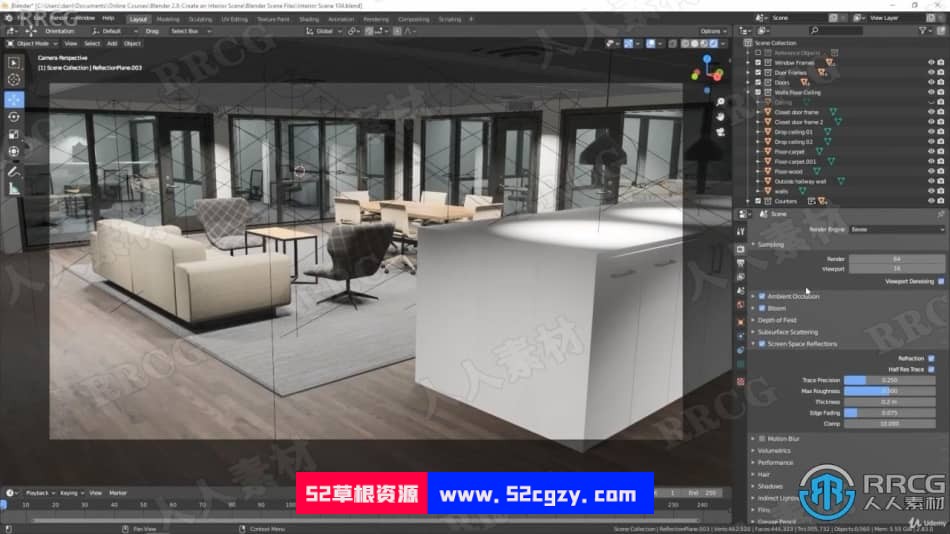 【中文字幕】Blender与SP建筑可视化场景完整制作视频教程 3D 第12张