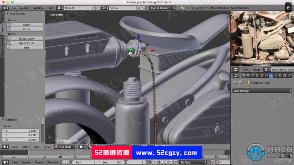 【中文字幕】Blender美国队长摩托车完整制作视频教程 3D 第6张