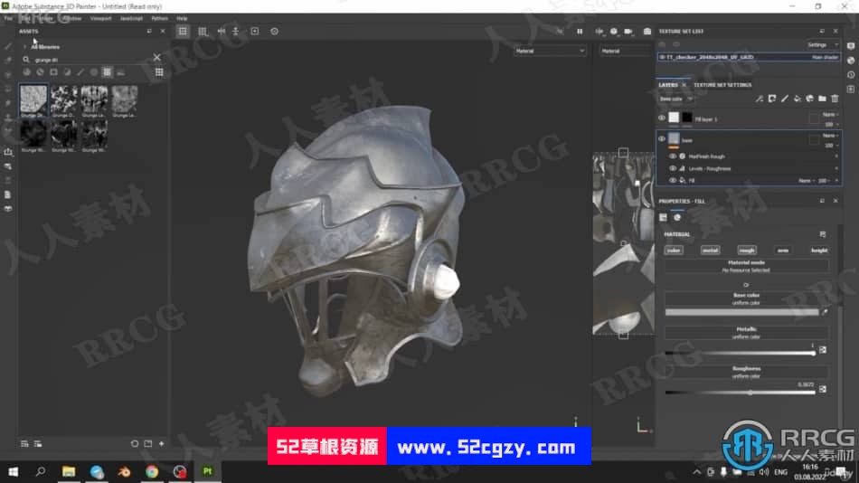 【中文字幕】Blender与Substance Painter游戏头盔制作视频教程 3D 第9张