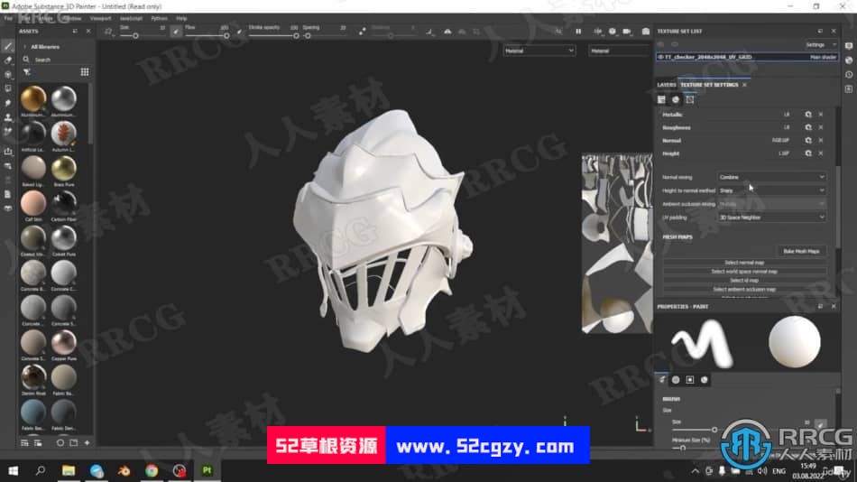 【中文字幕】Blender与Substance Painter游戏头盔制作视频教程 3D 第10张