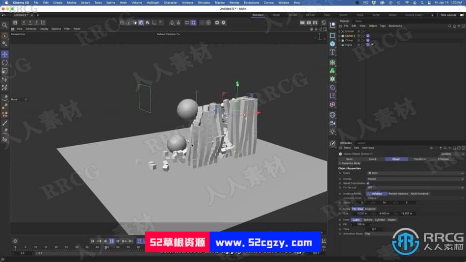 【中文字幕】C4D 3D模拟动画初学者入门训练视频课程 3D 第3张