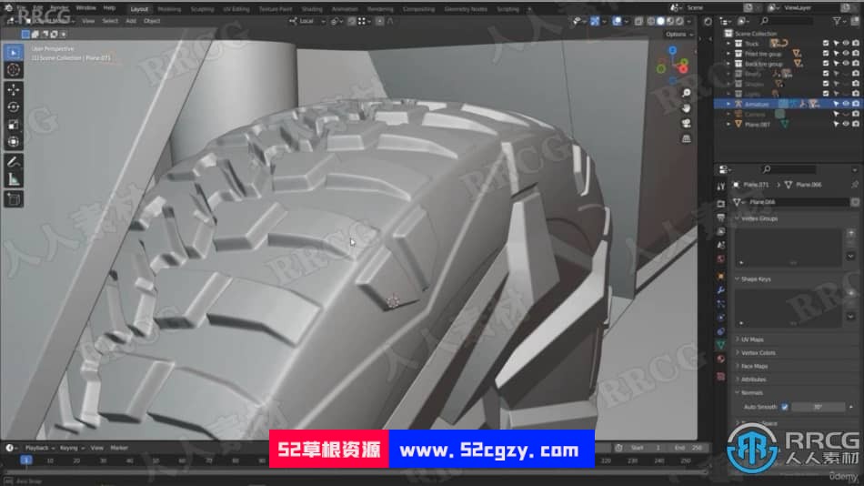 【中文字幕】Blender特斯拉卡车完整制作视频课程 3D 第7张