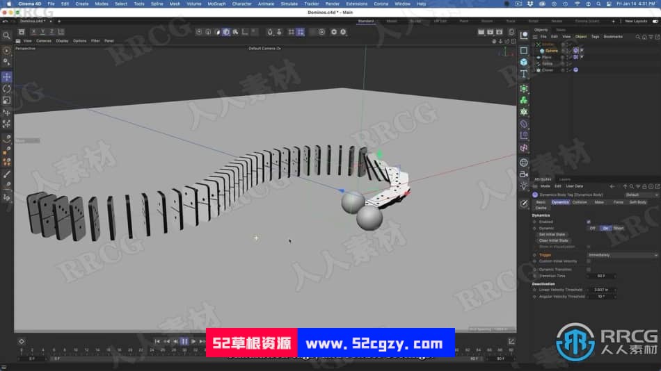 【中文字幕】C4D 3D模拟动画初学者入门训练视频课程 3D 第6张