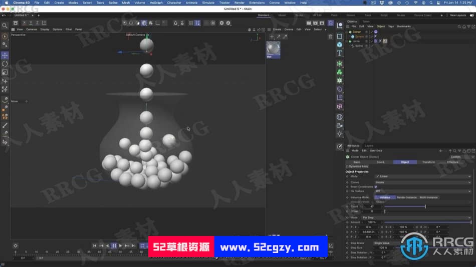【中文字幕】C4D 3D模拟动画初学者入门训练视频课程 3D 第5张