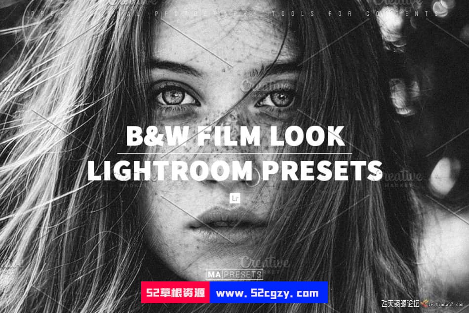 黑白电影胶片人像Lightroom预设 B&W FILM LOOK Lightroom Presets LR预设 第1张
