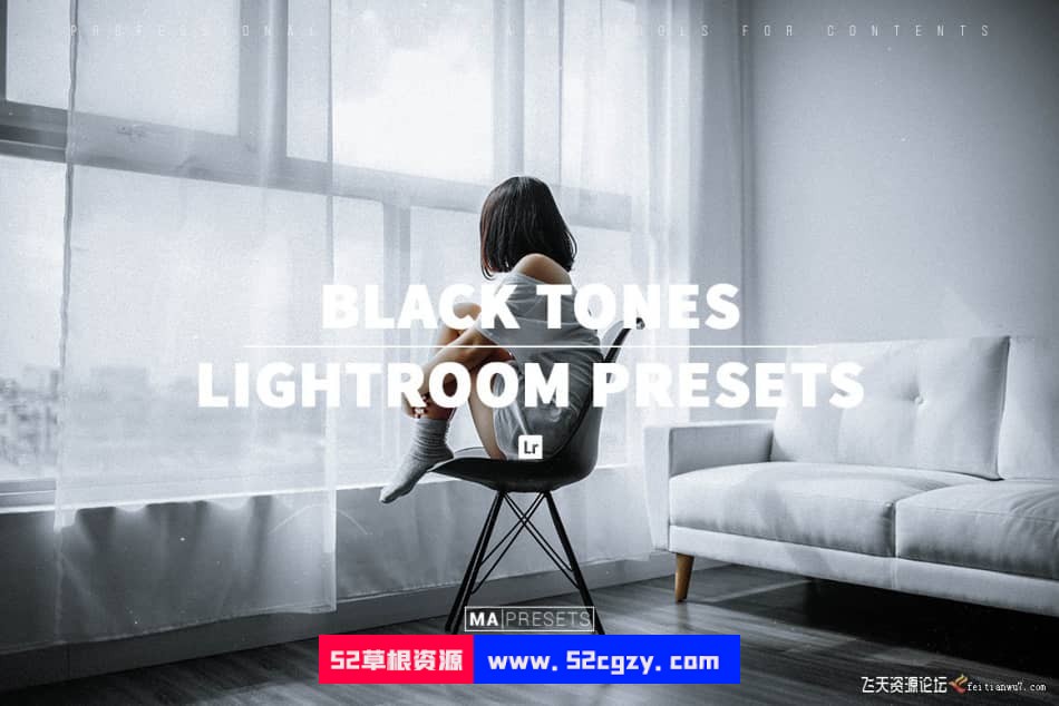 中性灰INS人像LR预设 BLACK TONES – Mobile&Desktop Lightroom Presets LR预设 第1张