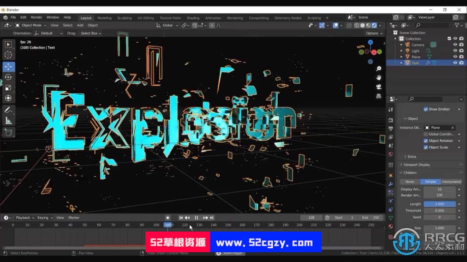 【中文字幕】Blender快速爆炸粒子飘散特效制作视频教程 3D 第3张