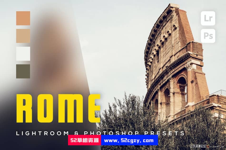 【Lightroom预设】罗马旅拍后期电影胶片感Rome Lightroom Presets LR预设 第1张