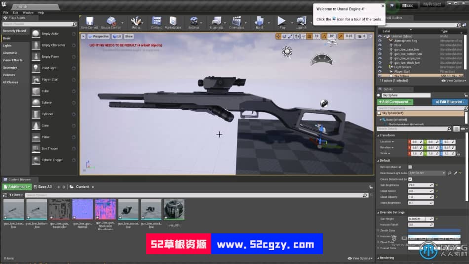 Blender狙击枪硬表面建模游戏资产制作流程视频教程 3D 第12张