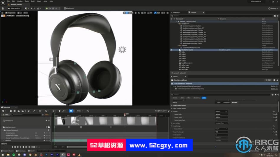 Blender和UE5逼真耳机产品宣传动画实例制作视频教程 3D 第3张
