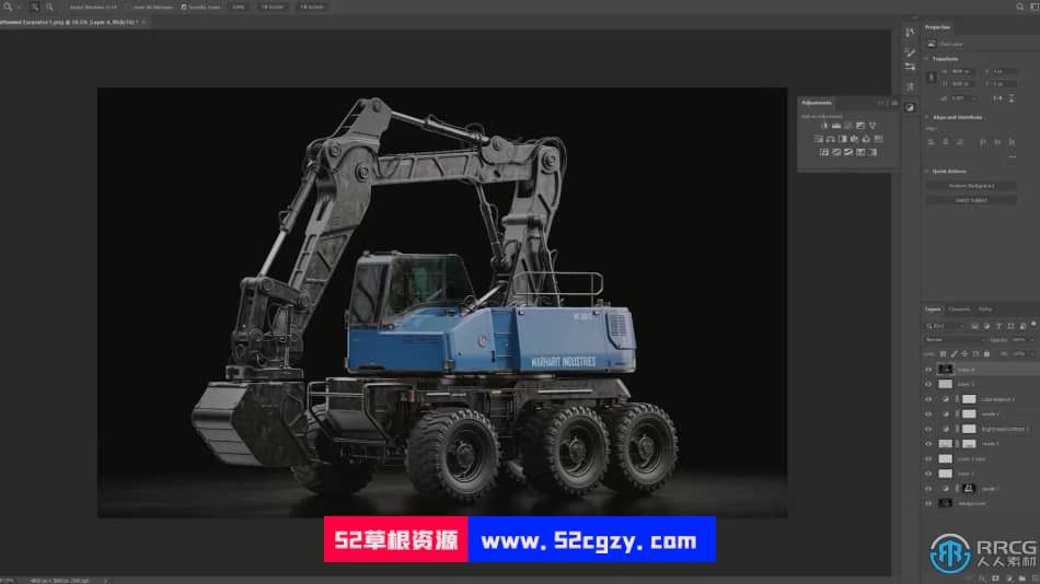 Fusion 360高质量重型铲车概念设计完整制作视频教程 CG 第2张