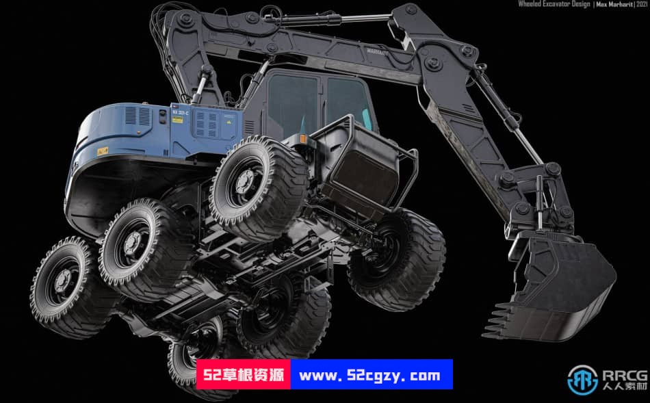 Fusion 360高质量重型铲车概念设计完整制作视频教程 CG 第17张