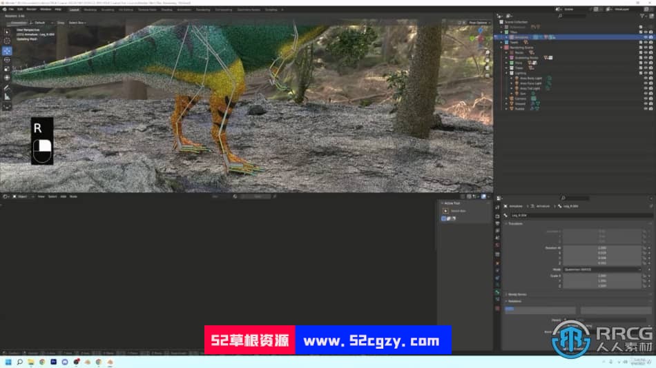 Blender 3.0+暴龙从建模到贴图完整实例制作视频教程 3D 第4张