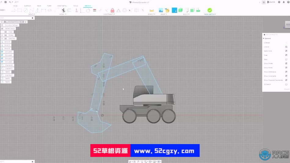 Fusion 360高质量重型铲车概念设计完整制作视频教程 CG 第12张