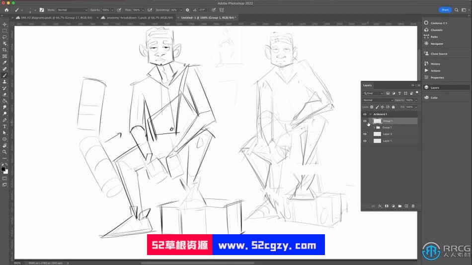 街头小子风格化角色插画数字绘画视频教程 CG 第3张