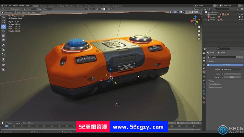 Blender科幻遥控器硬表面建模设计视频课程 3D 第4张