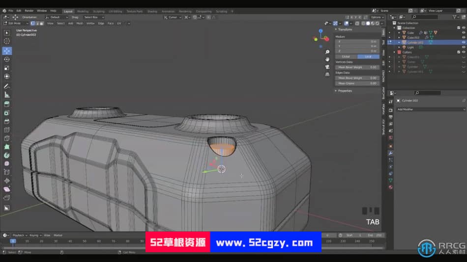 Blender科幻遥控器硬表面建模设计视频课程 3D 第7张