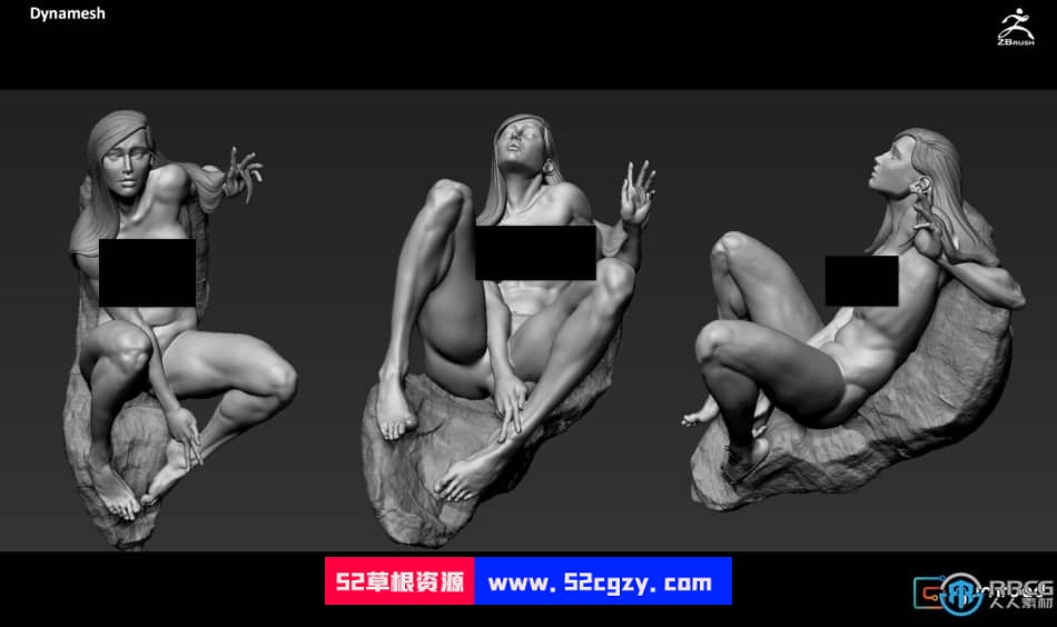 Zbrush女性模块化雕刻解剖学技术视频教程 ZBrush 第15张