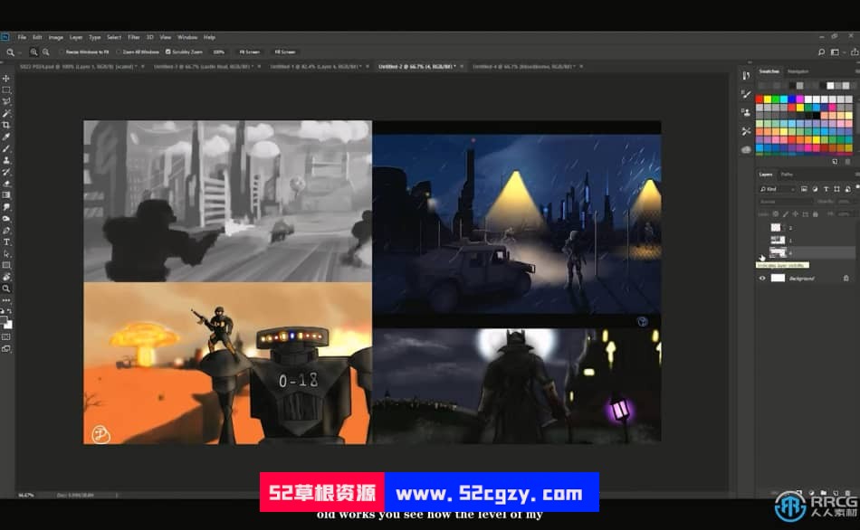 【中文字幕】Blender与PS制作环境概念艺术插画视频课程 3D 第7张