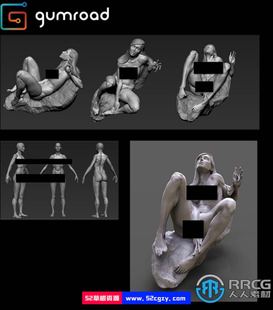 Zbrush女性模块化雕刻解剖学技术视频教程 ZBrush 第2张