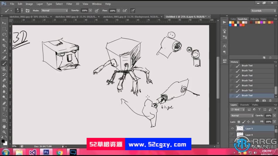 【中文字幕】生物机甲人物角色概念艺术设计视频教程 CG 第5张