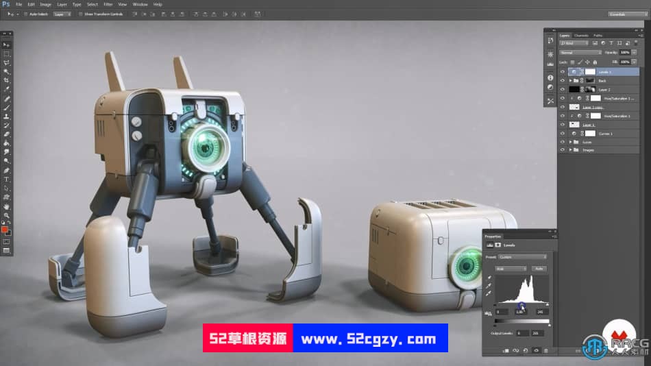 【中文字幕】3dsMax机器人硬表面建模技术视频教程 3D 第14张