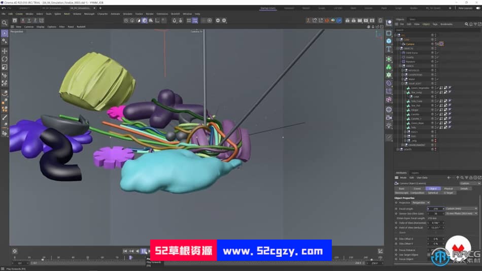 【中文字幕】C4D抽象形状有趣3D动画设计技术视频教程 C4D 第3张