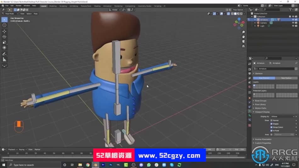 【中文字幕】Blender角色建模与绑定动画实例制作视频课程 3D 第2张
