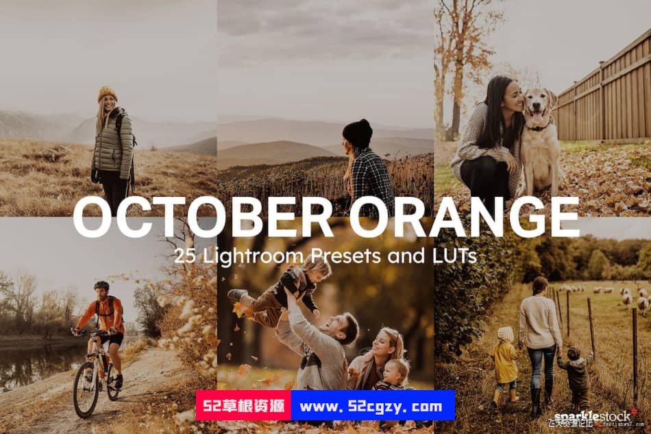 【Lightroom预设】十月橙色电影人像摄影后期调色和视频LUT预设 LR预设 第1张