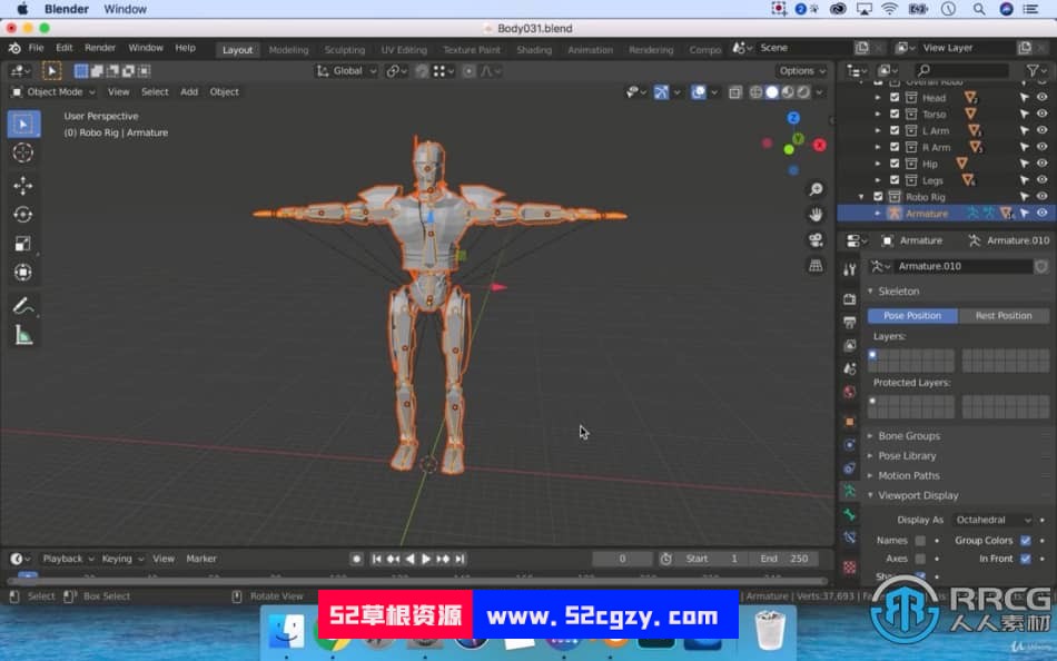 【中文字幕】Blender机器人绑定动画技术视频教程 3D 第2张