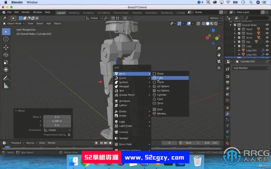 【中文字幕】Blender机器人绑定动画技术视频教程 3D 第6张
