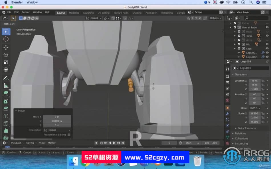 【中文字幕】Blender机器人绑定动画技术视频教程 3D 第7张