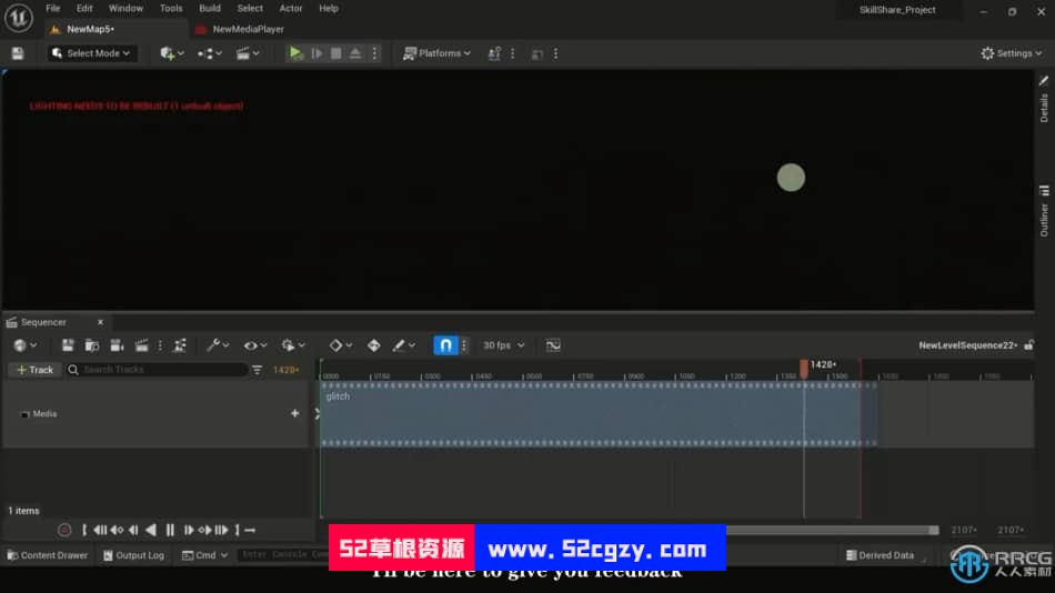 【中文字幕】UE5虚幻引擎在环境中添加和播放视频文件视频教程 CG 第3张