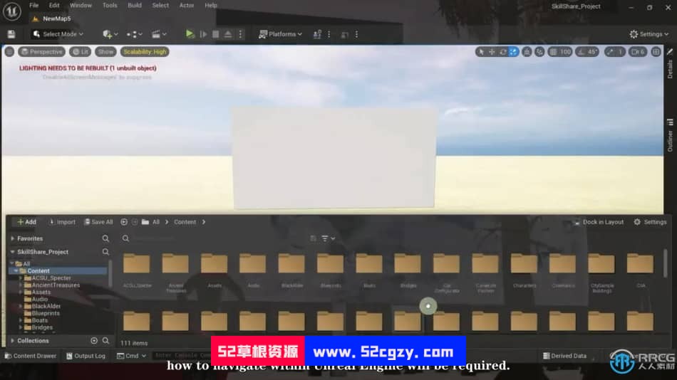 【中文字幕】UE5虚幻引擎在环境中添加和播放视频文件视频教程 CG 第10张