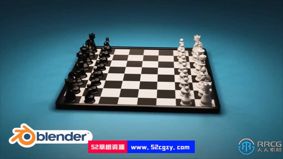 Blender国际象棋场景实例训练视频教程 3D 第10张