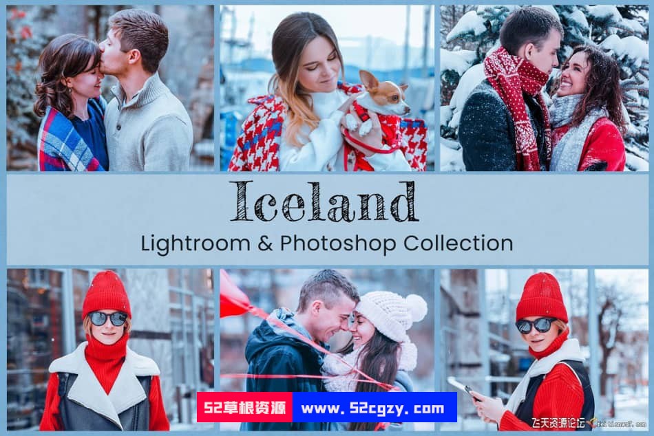 【Lightroom预设】冰岛冬季清新通透人像调色及视频调色LUT预设 LR预设 第1张