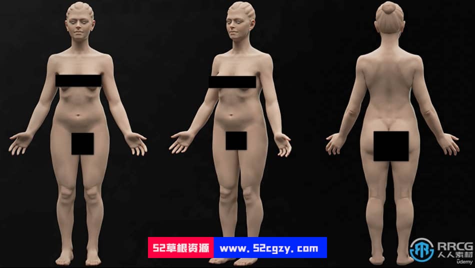 Blender女性解剖雕刻建模核心技术训练视频教程 3D 第14张