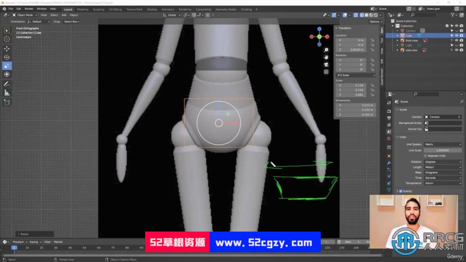 Blender女性解剖雕刻建模核心技术训练视频教程 3D 第13张