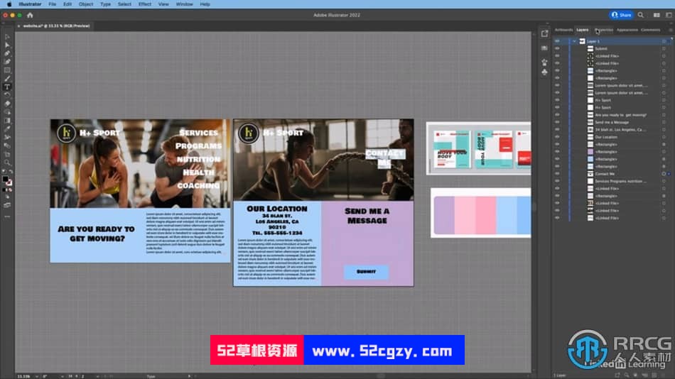 【中文字幕】Illustrator超强用户体验UX网站设计训练视频教程 AI 第5张