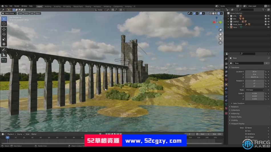 Blender与PS概念艺术场景设计实例制作视频教程 3D 第11张