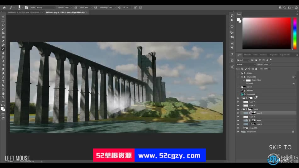 Blender与PS概念艺术场景设计实例制作视频教程 3D 第14张