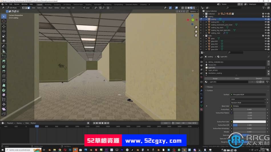 Blender复古幽闭室内场景动画实例制作视频教程 3D 第23张