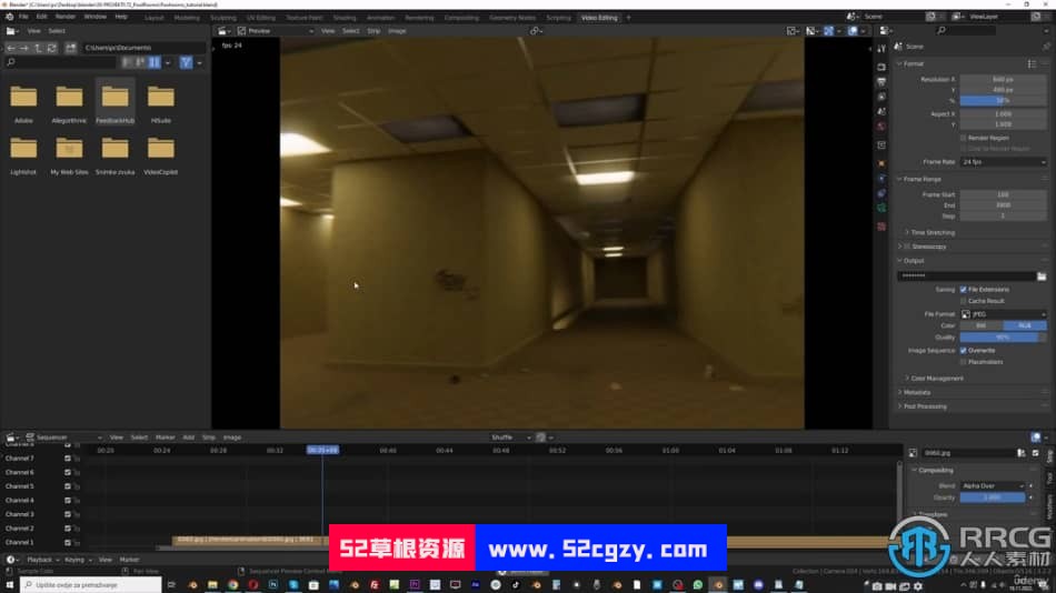 Blender复古幽闭室内场景动画实例制作视频教程 3D 第4张