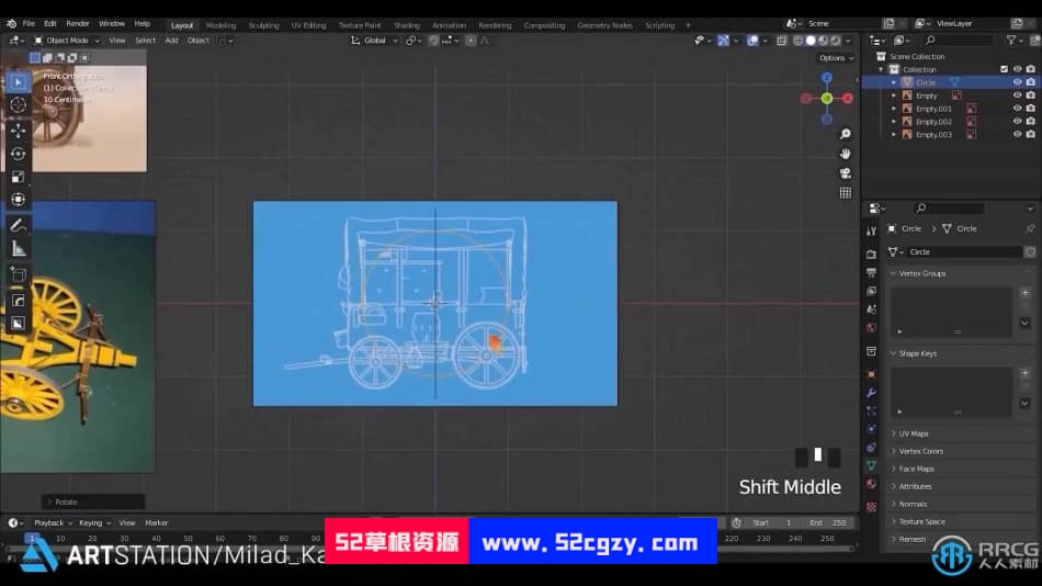 Blender老式西部马车完整制作流程视频教程 3D 第10张