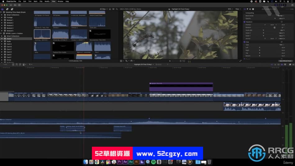 Final Cut Pro X婚礼影片视频编辑大师班训练视频教程 CG 第15张
