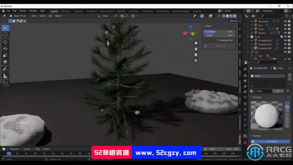 Blender圣诞树场景完整实例制作视频教程 3D 第3张